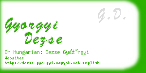 gyorgyi dezse business card